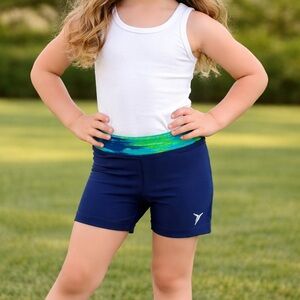 Kids Navy Blue Active Bike Shorts